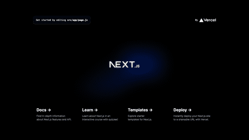 nextjs welcome